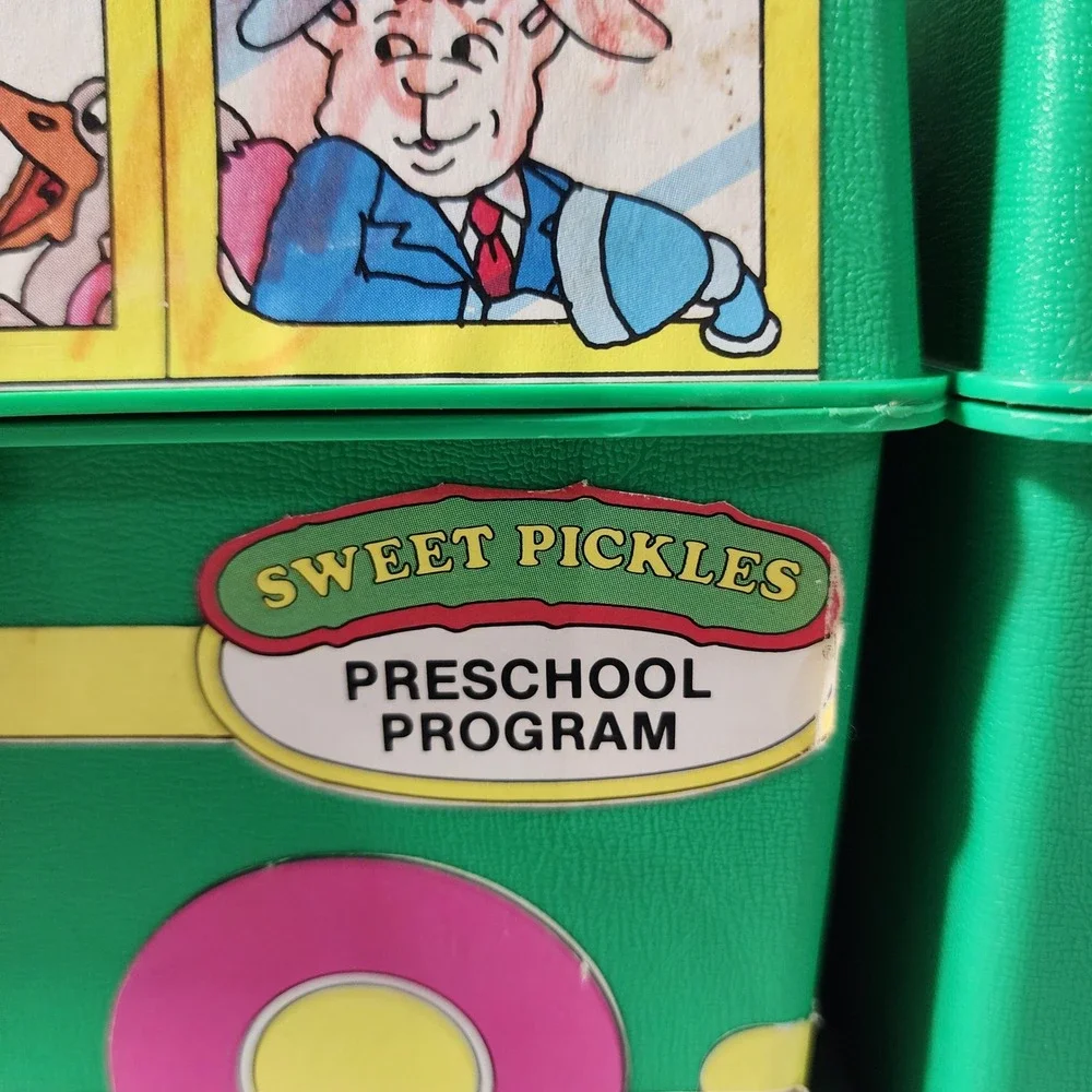 Vintage Sweet Pickles Preschool Program Green Cases Activity Cards Spinner Set